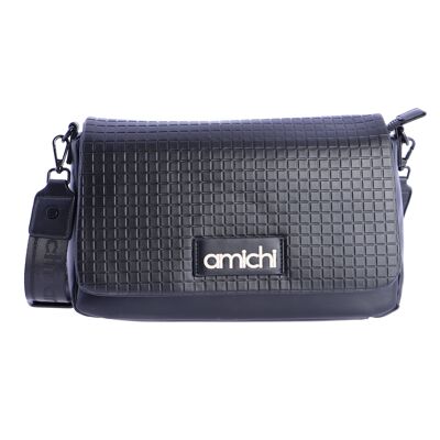 Borsa a tracolla sintetica da donna AMICHI Alina con cerniera