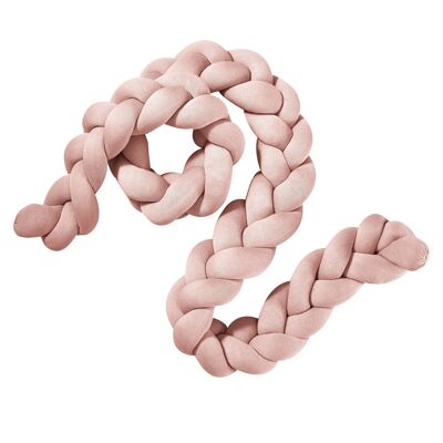 Letto serpente intrecciato in maglia rosa 180 cm