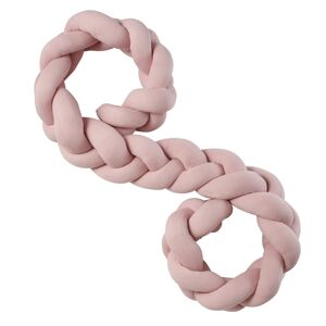 Serpent de lit tricot tressé rose L