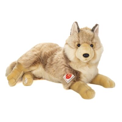 Lupo sdraiato 40 cm - peluche - animale di pezza