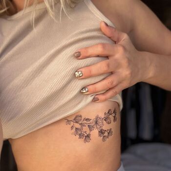 Parure de tatouages éphémères Magnolia forever 6