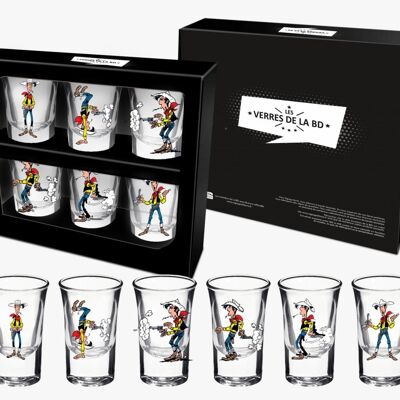 SET OF 6 LUCKY LUKE SHOOTERS SHOOTING POSITIONS