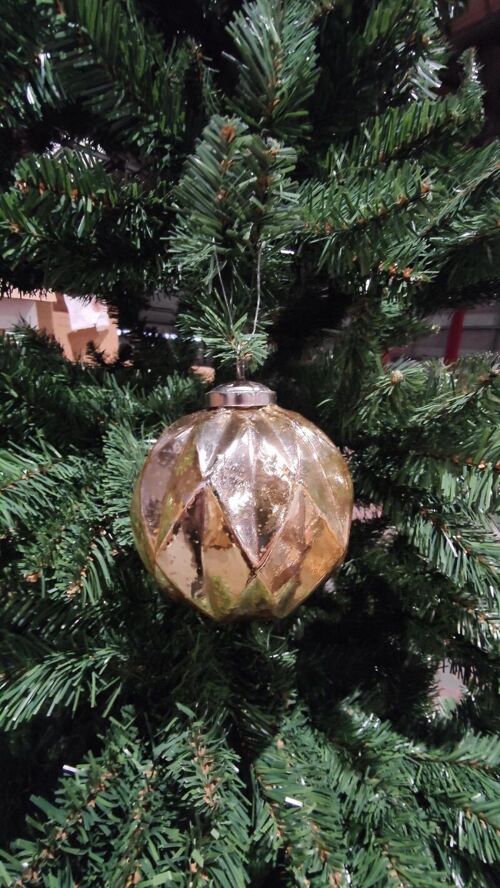 Boules de noël or 8 cm x 6 - Décoration de Noël