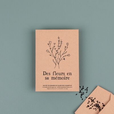 Des fleurs en sa mémoire - Sachet de graines de Fleurs des Champs