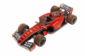 DIY Lace Models Kit de construction de modèles 3D Racer V3, AKV-14, rouge/noir, 17 x 7 x 4 cm