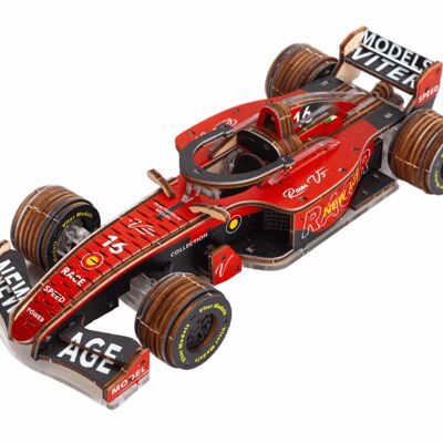 Kit de construcción de modelo 3D DIY Lace Models Racer V3, AKV-14, rojo/negro, 17x7x4cm