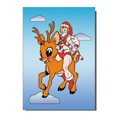 The Power Of Christmas He-man / Bambi Mashup Christmas Card