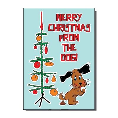 Merry Christmas From The Dog Greetings Card