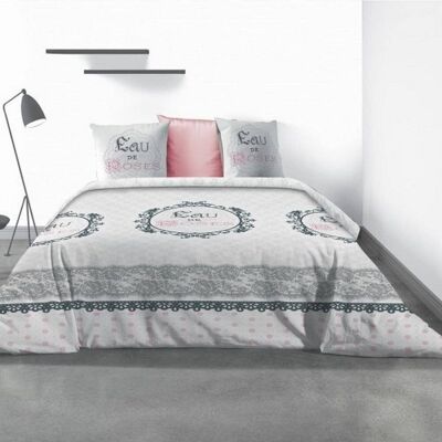 Bettbezug und Kissenbezüge aus Eau De Rose-Baumwolle, 240 x 260 cm
