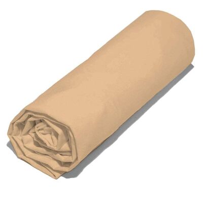 Organic cotton fitted sheet 57 thread count 140x200 cm Nude