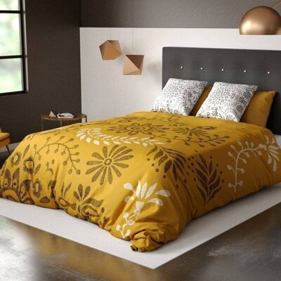 Bettbezug + Kissenbezüge aus Babouchka-Baumwolle, 220 x 240 cm