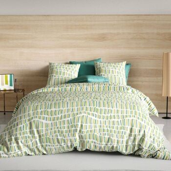 Housse de couette 240x260 + taies Coton Flava Green 2