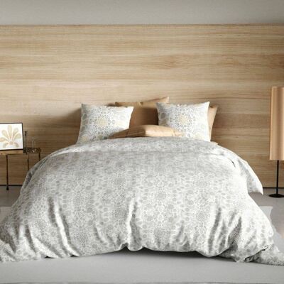 Bettbezug 220x240 cm + Kissenbezüge Baumwolle Vishka Cedre
