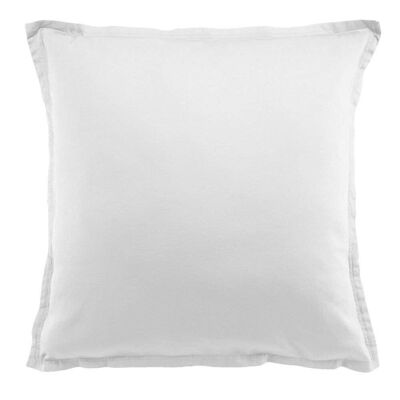 taie 65x65 cm carrée Satin de Coton Blanc