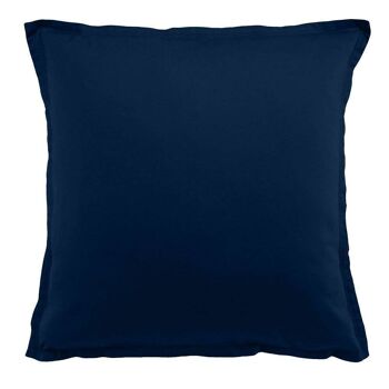 taie 65x65 cm carrée Satin de Coton Cobalt 1