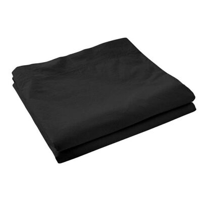 Flat Sheet 240x300 Black Cotton Satin