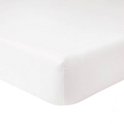 Fitted sheet 90x190 +25 cm Cotton White