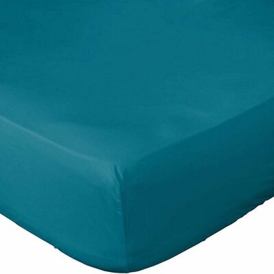 Fitted sheet 160x200 +25 cm Cotton Duck Blue