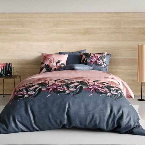 Housse de couette 220x240 cm + 2 taies 63x63 cm Coton Flora