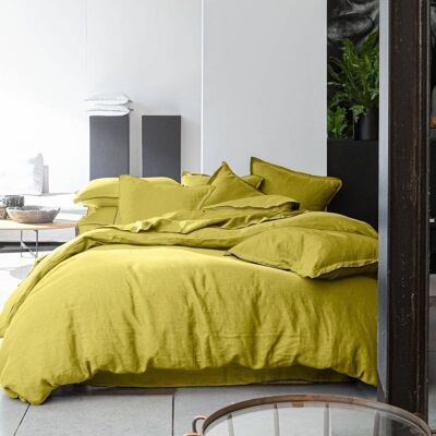 Bettbezug 240x260 cm + Kissenbezüge aus französischem Leinen Birne
