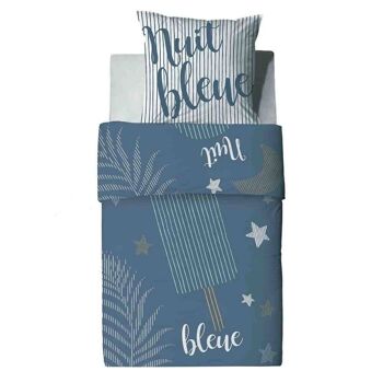 Housse de couette 140x200 cm + taie Coton Nuit Bleue 3