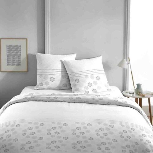 Housse de couette 220x240 cm + taies Coton Reine Blanc