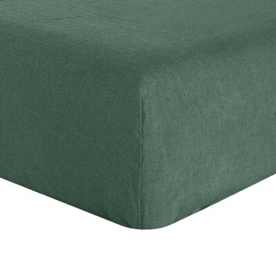 Fitted sheet 140x190 +30 cm in French Linen Pin