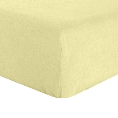 Fitted sheet 180x200 +30 cm in French linen Butter