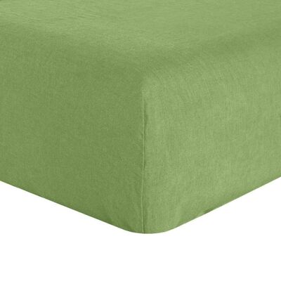 Drap housse 180x200 +30 cm en lin Français Kiwi