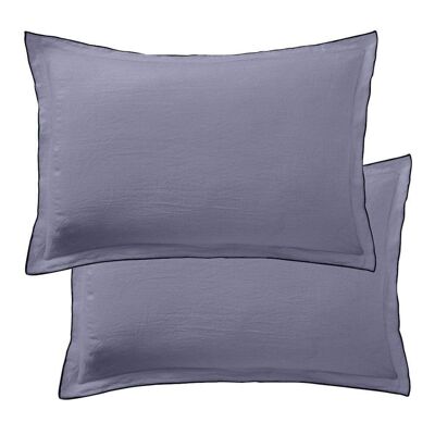 Set of 2 pillowcases 50x70 cm in French Mineral linen