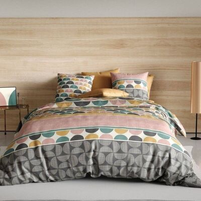 Set biancheria da letto 2 pezzi 140x200 cm Cotone 57 fili Thanos