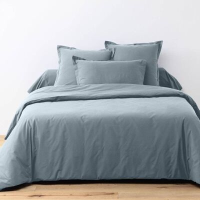 Juego de cama de 2 piezas 140x200 cm Algodón 57 hilos Azul Polar