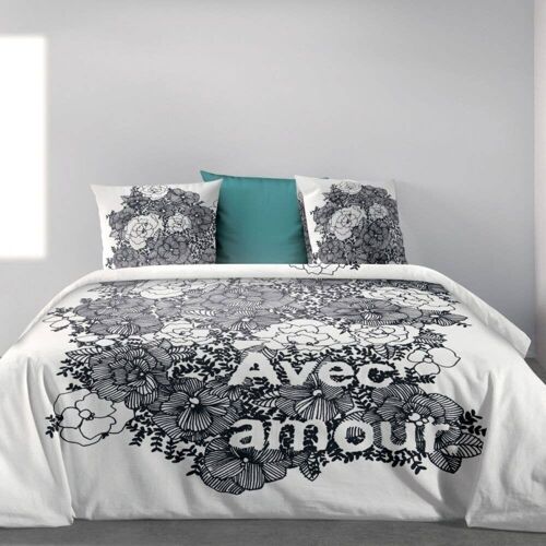 Housse de couette 240x260 cm + 2 taies Coton Bio Avec Amour