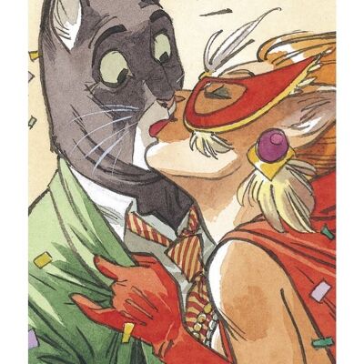 Carte postale blacksad le baiser