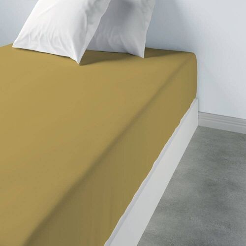 Drap housse 180x200 +35 cm 100% Coton Gold