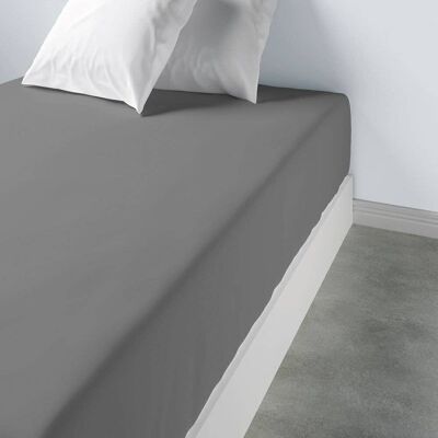 Fitted sheet 140x190 +35 cm 100% Cotton Light Gray