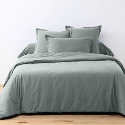 Juego de cama de 3 piezas 240x260 cm Algodón 57 hilos Plata