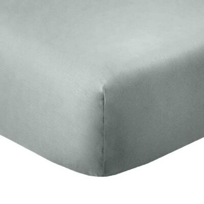 Fitted sheet 180x200 +35 cm Cotton 57 threads Silver
