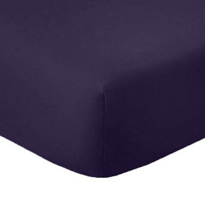 2 Fitted sheets 80x200 +35 cm Cotton 57 threads Imperial Blue
