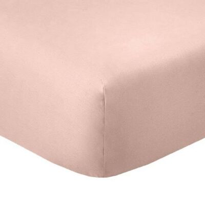 2 Lenzuola con angoli 80x200 +35 cm Cotone 57 fili Blush