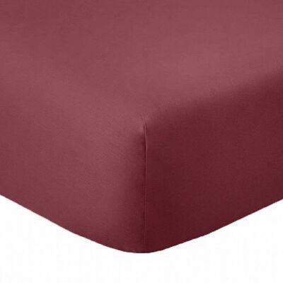Fitted sheet 200x200 +35 cm Cotton 57 threads Cherry