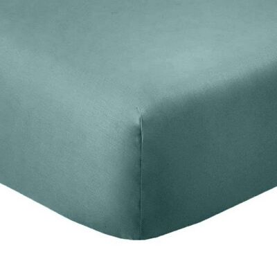 2 Fitted sheets 80x200 +35 cm Cotton 57 threads Duck Blue