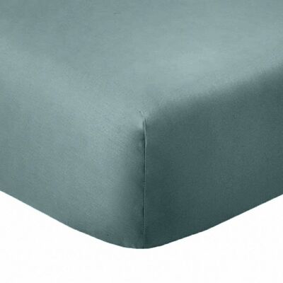 Fitted sheet 140x190 +35 cm Cotton 57 threads Duck Blue