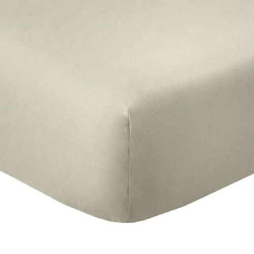 Drap housse 90x190 +35 cm Coton 57 fils Latte