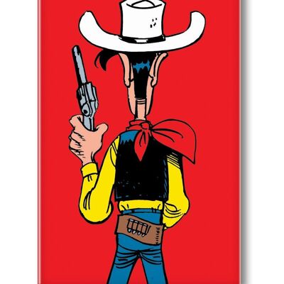Lucky luke dos rouge magnet