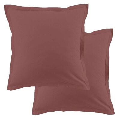 Set of 2 pillowcases 63x63 cm Cotton 57 thread count Tomette