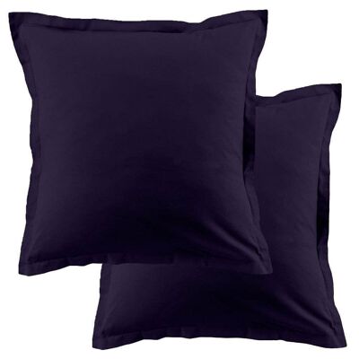 Set of 2 pillowcases 63x63 cm Cotton Imperial Blue