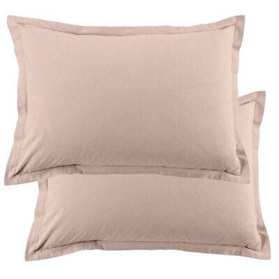 Set of 2 pillowcases 50x70 cm Cotton 57 thread count Blush