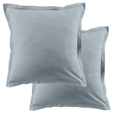 Set of 2 pillowcases 63x63 cm Cotton Polar Blue