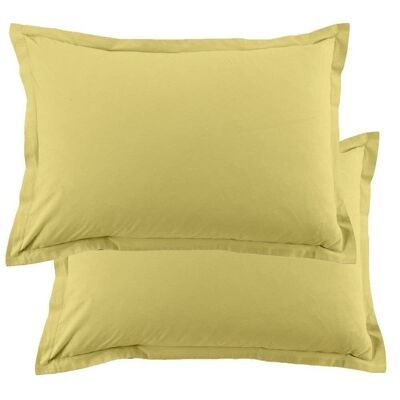 Set of 2 pillowcases 50x70 cm Cotton 57 thread count Gold
